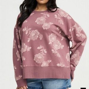 French Terry Off-the-Shoulder Sweater